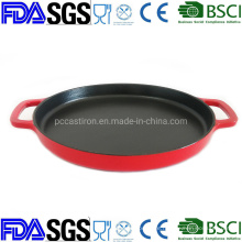 12′′ Enamel Cast Iron Round Skillet with Two Handles OEM Customize
